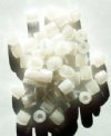 50 7mm Ornelia Cut White Lustre Glass Beads